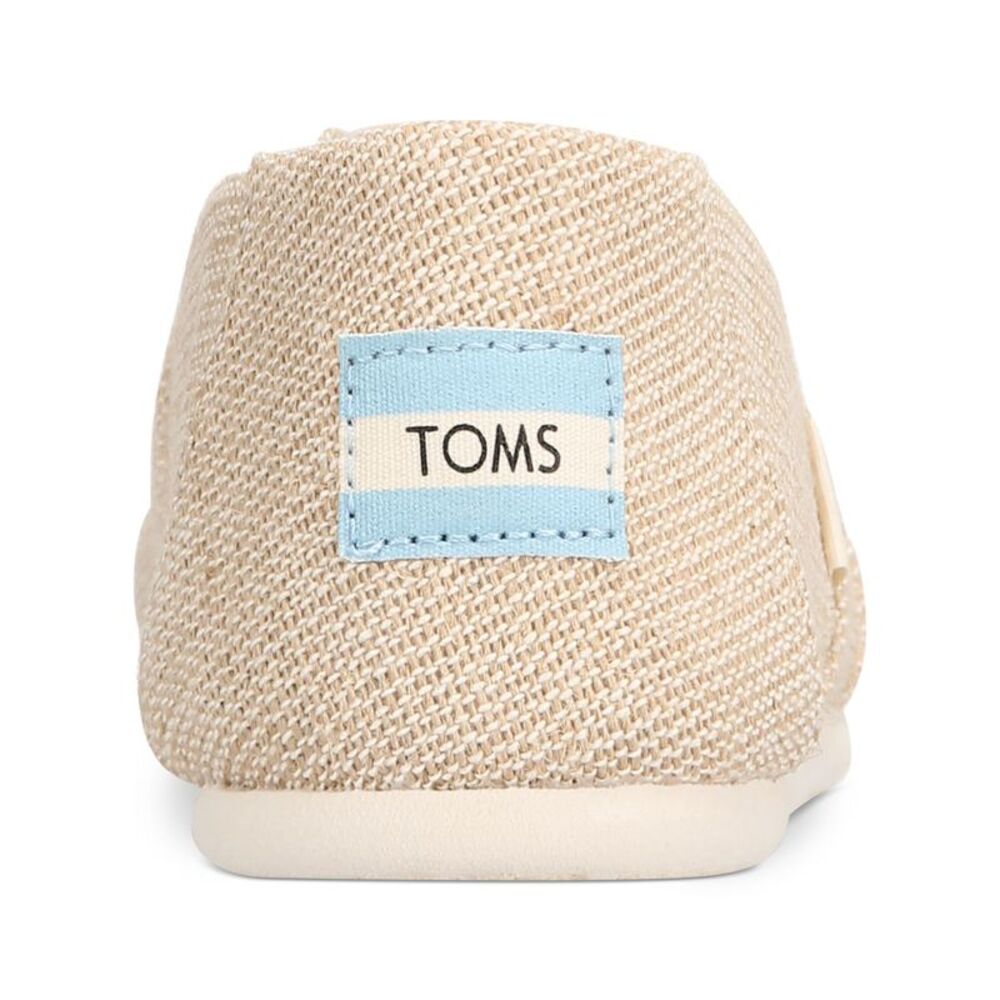 NWT TOMS Womens Beige Elastic Gore Logo Slip On Flats 6.5 - Picture 2 of 5
